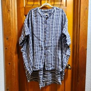 Free People Intimately Striped Button Down Shirt Dress